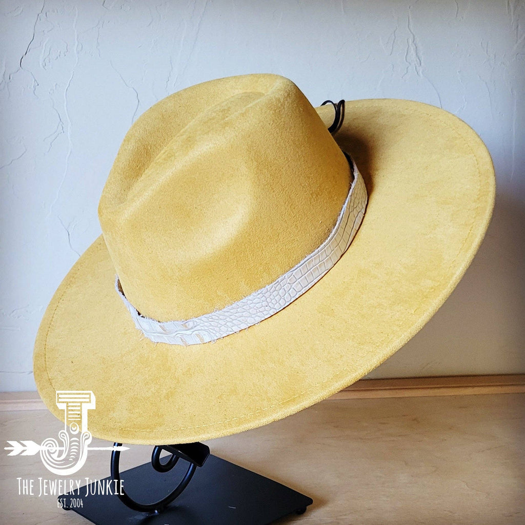 White and Gold Gator Embossed Leather Hat Band Only 951g: 1/2 Inch