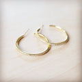 Brilliant Pave-Encrusted Gold Hoop Earrings 219co
