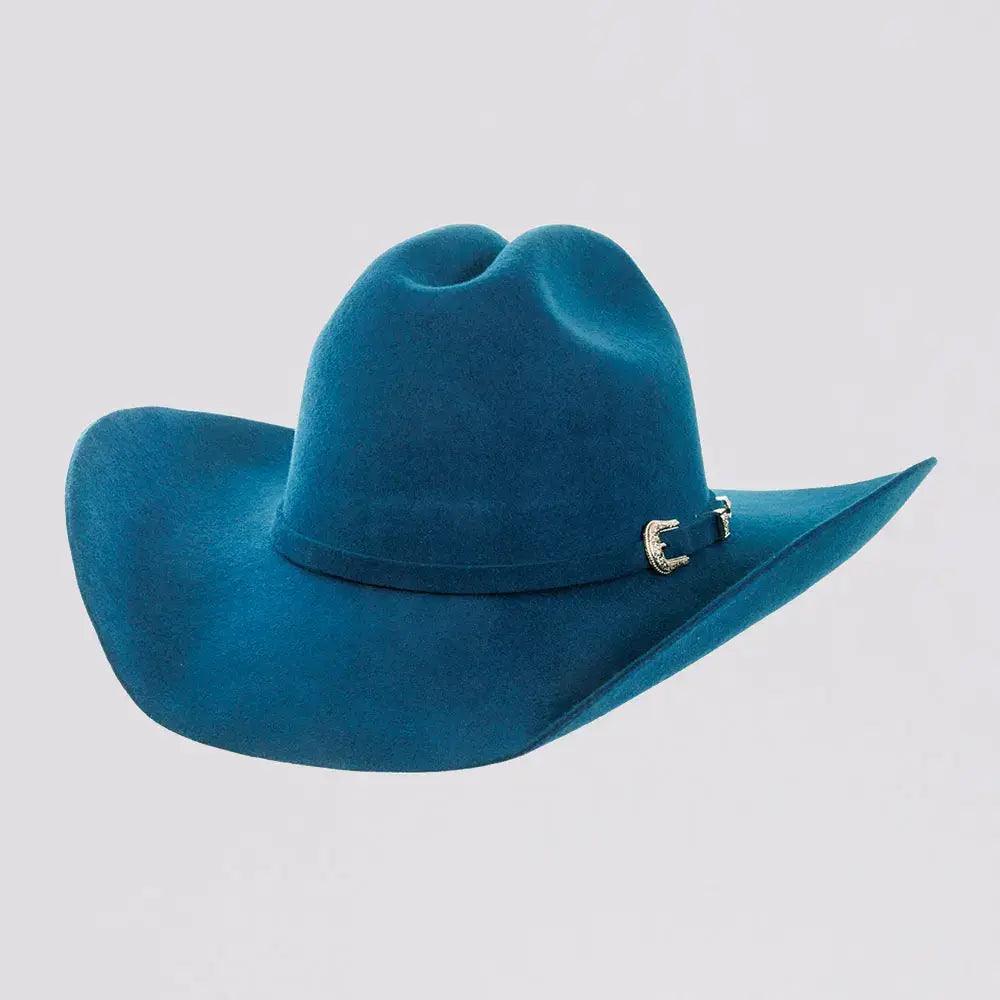100% Wool Felt Western Cowboy Hat - Style Cattleman: Black / SM