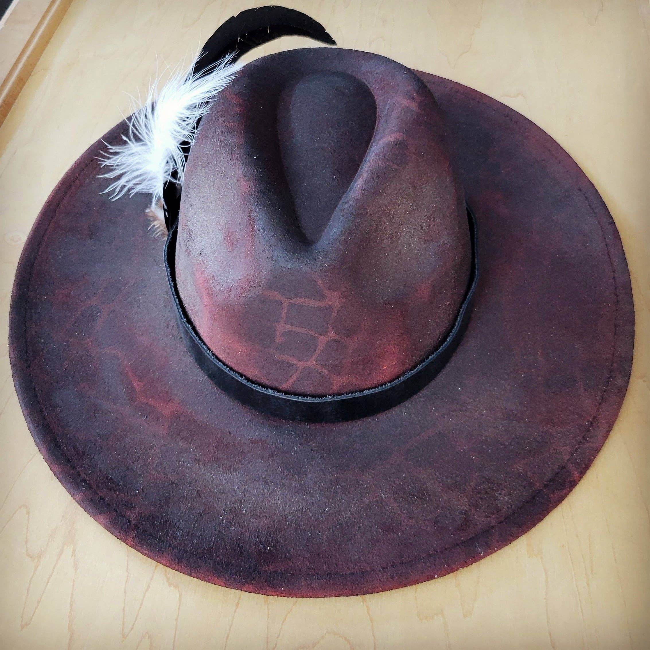 CUSTOM Hand-Painted Cowgirl Western Boho Hat A98