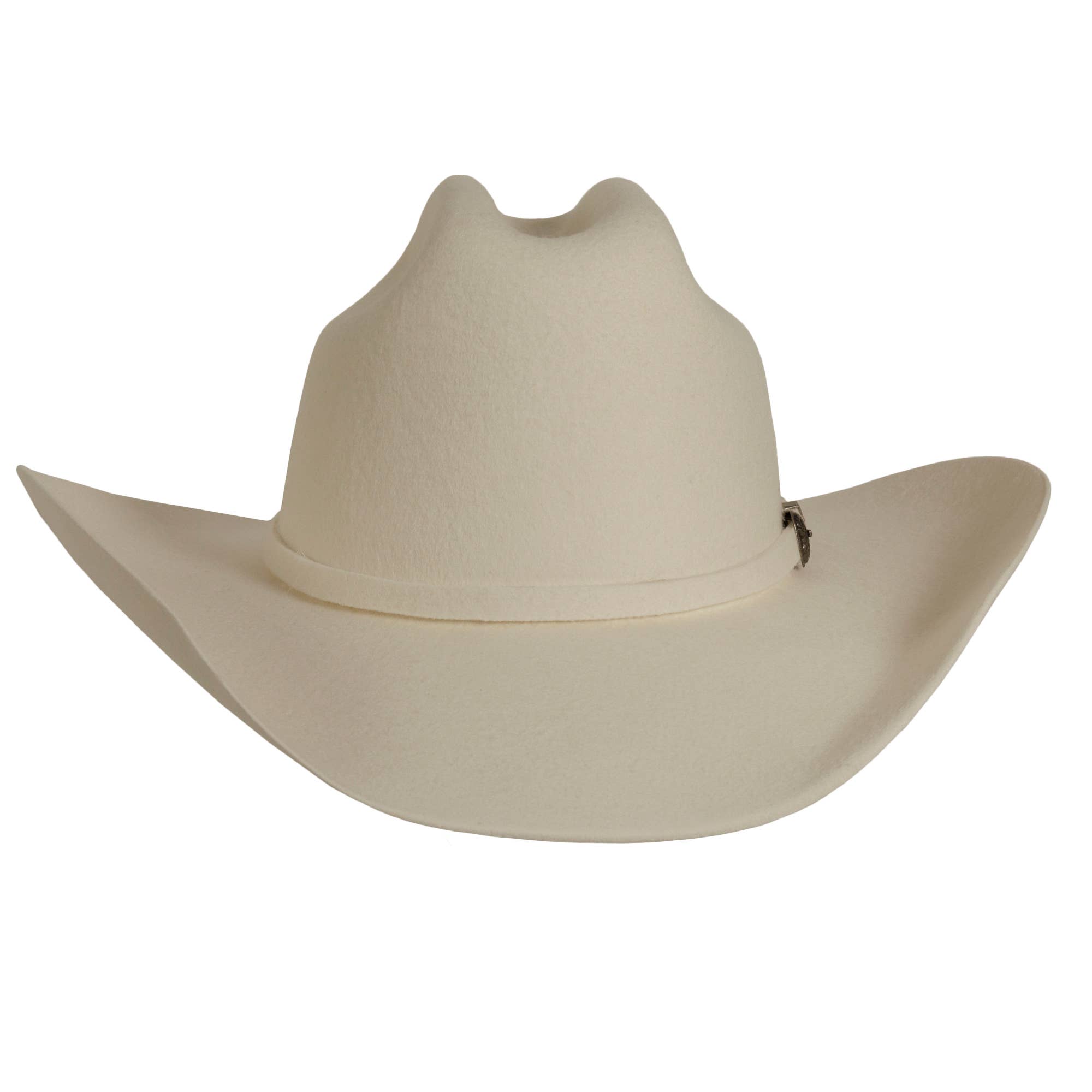 100% Wool Felt Western Cowboy Hat - Style Cattleman: Black / SM