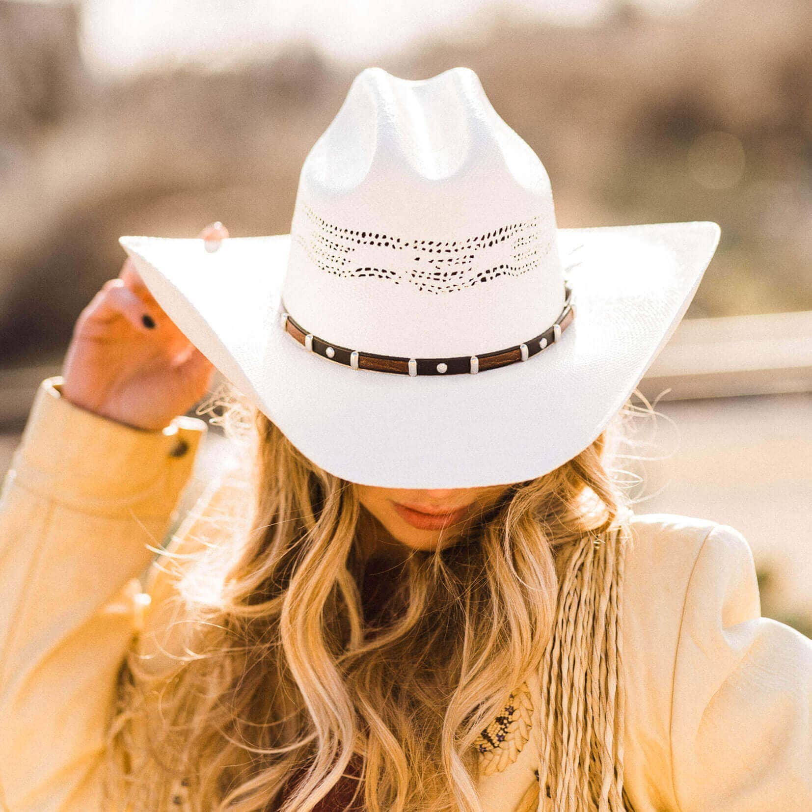 Bangora Straw Western Hat - Style Montana: Cream / SM