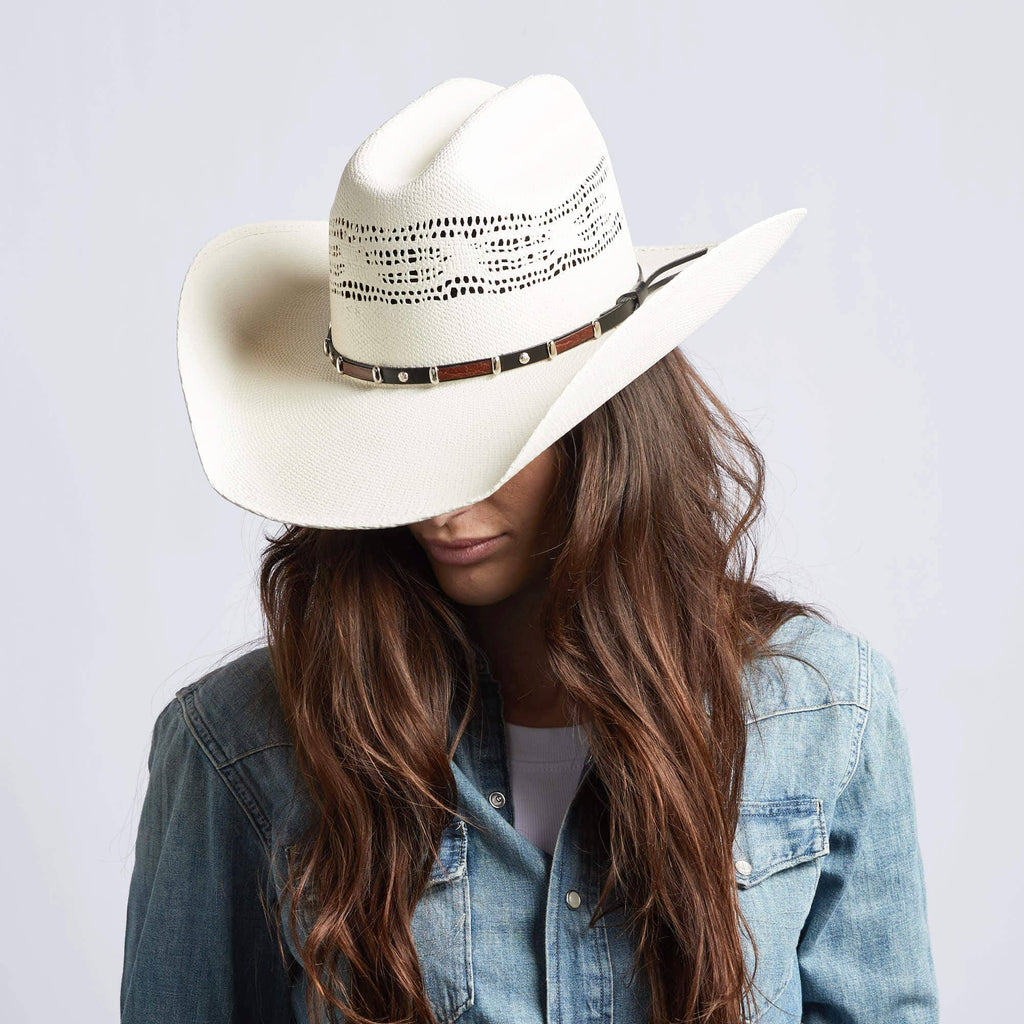 Bangora Straw Western Hat - Style Montana: Cream / SM