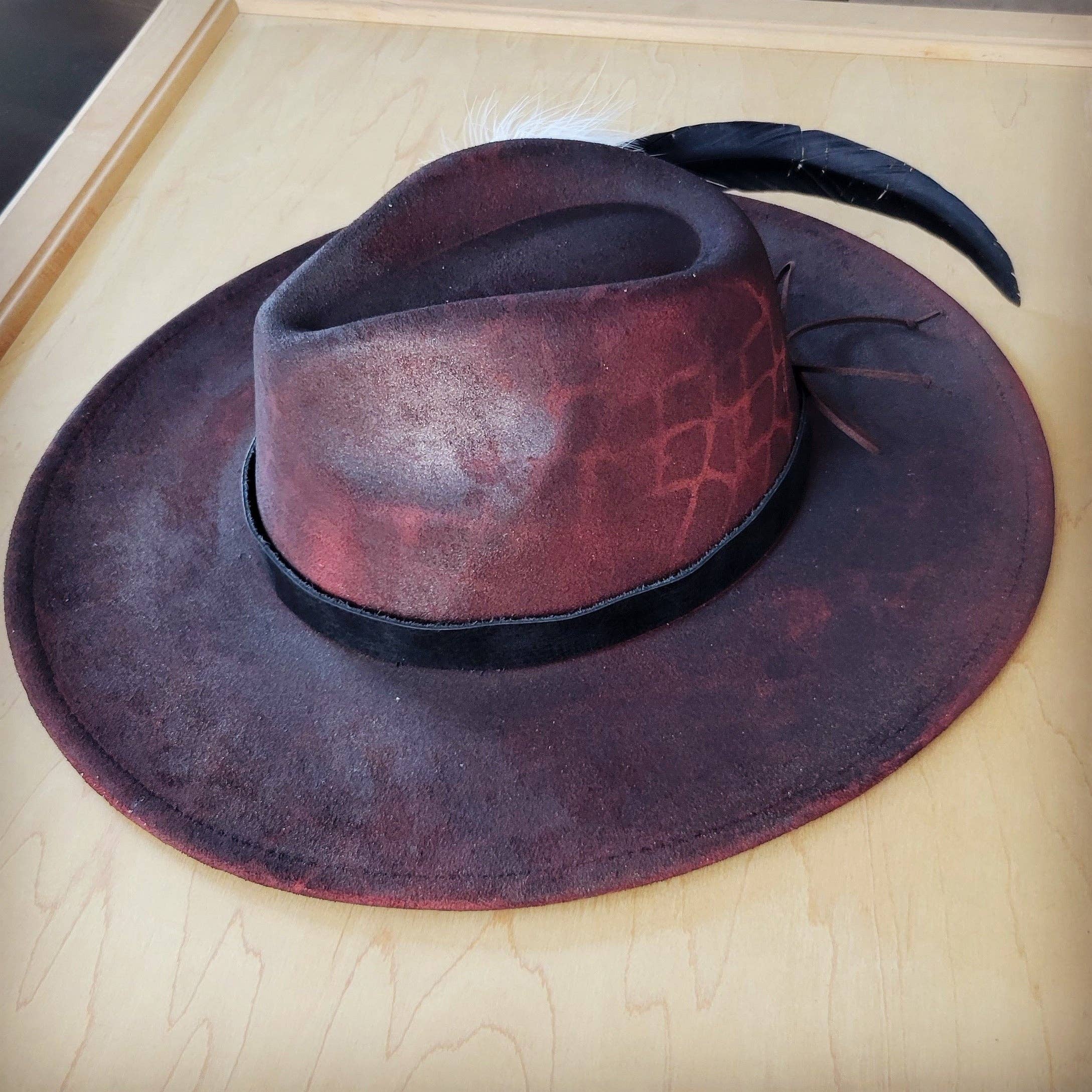 CUSTOM Hand-Painted Cowgirl Western Boho Hat A98