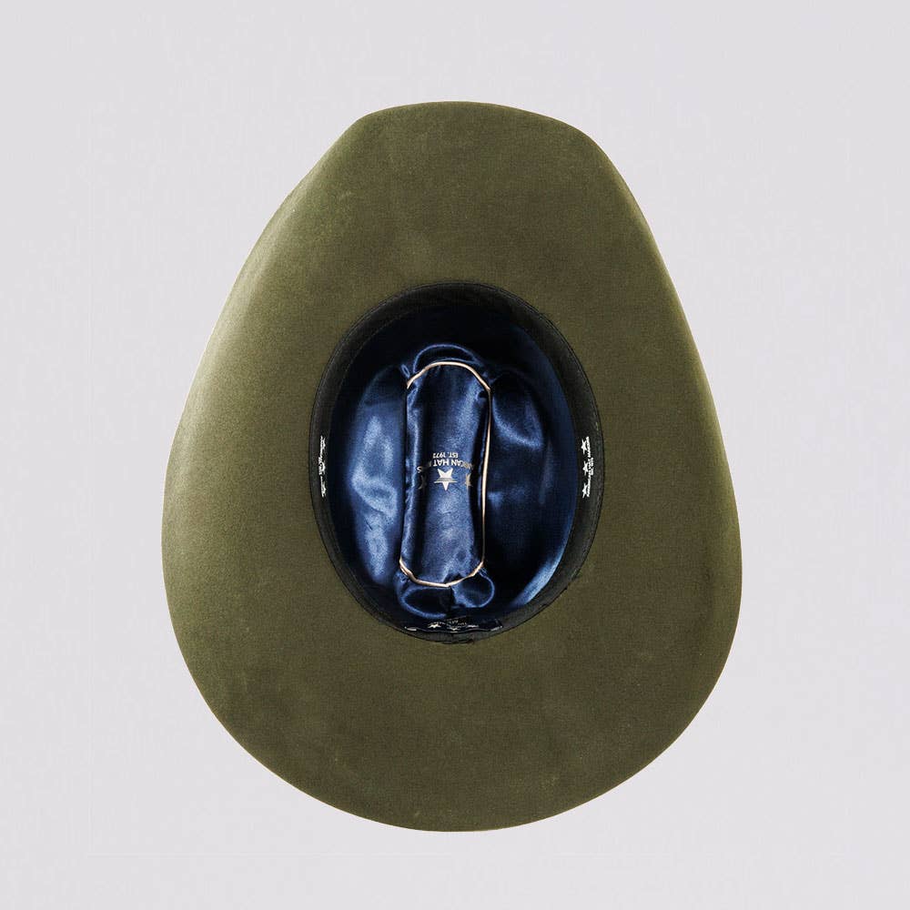 100% Wool Felt Western Cowboy Hat - Style Cattleman: Gunsmoke / SM