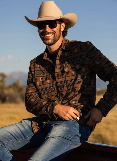 100% Wool Felt Western Cowboy Hat - Style Cattleman: Navy / SM