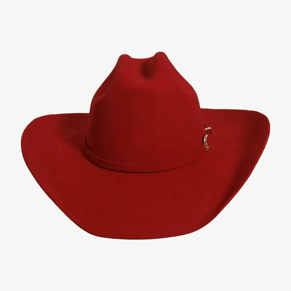 100% Wool Felt Western Cowboy Hat - Style Cattleman: Black / SM