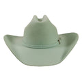 100% Wool Felt Western Cowboy Hat - Style Cattleman: Pastel Green / SM
