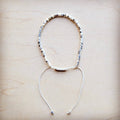 Stackable Woven Beaded Bracelet in Silver 809v