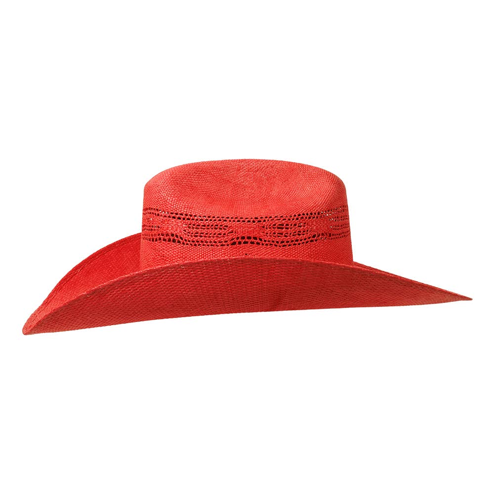 New Western Cowboy Straw Hat- Style American Maverick: Grey / SM