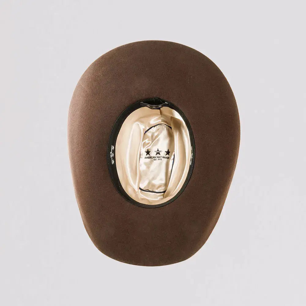 100% Wool Felt Western Cowboy Hat - Style Cattleman: Navy / SM