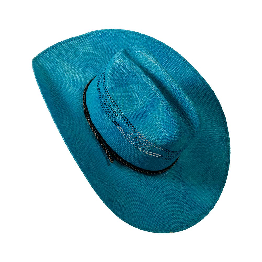 New Western Cowboy Straw Hat- Style American Maverick: Grey / SM