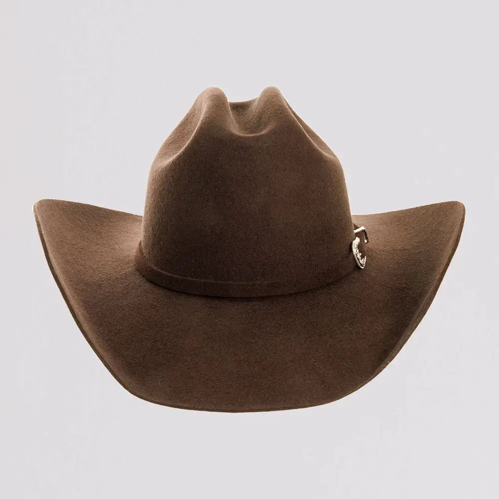 100% Wool Felt Western Cowboy Hat - Style Cattleman: Black / SM