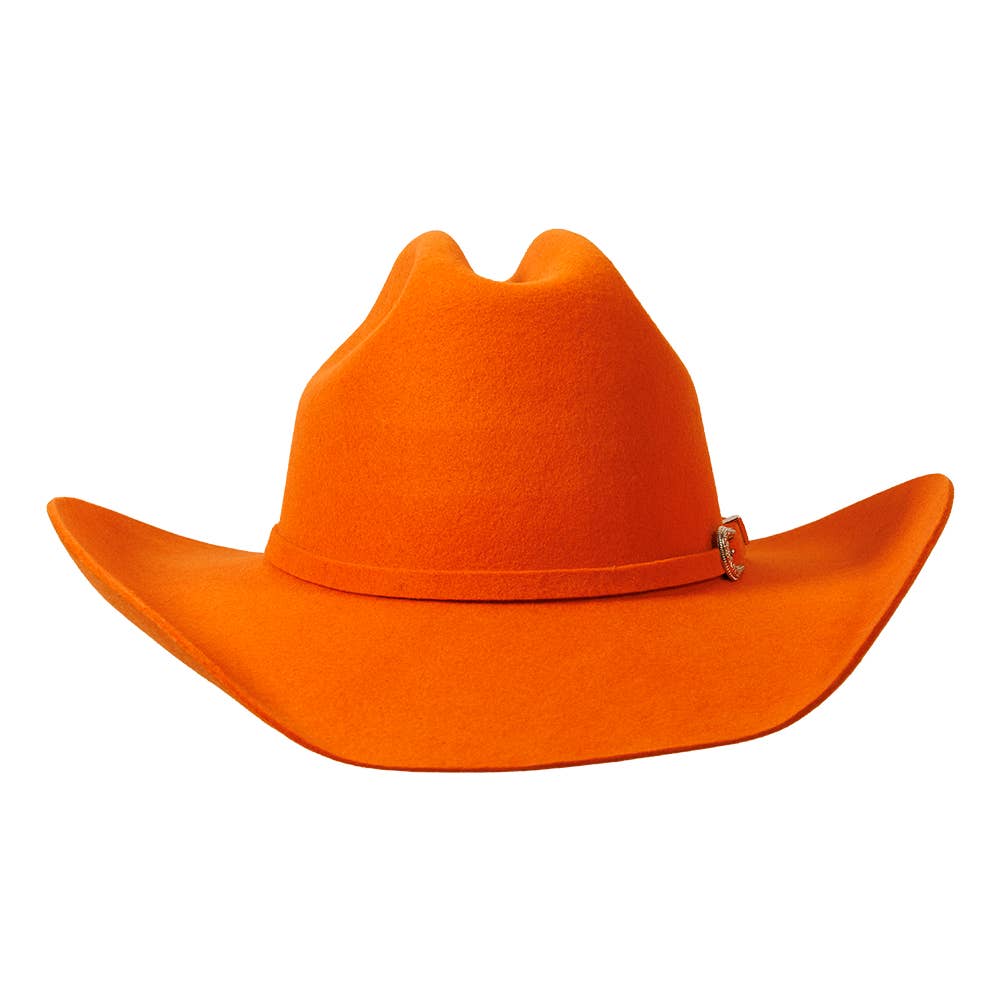 100% Wool Felt Western Cowboy Hat - Style Cattleman: Baby Blue / SM