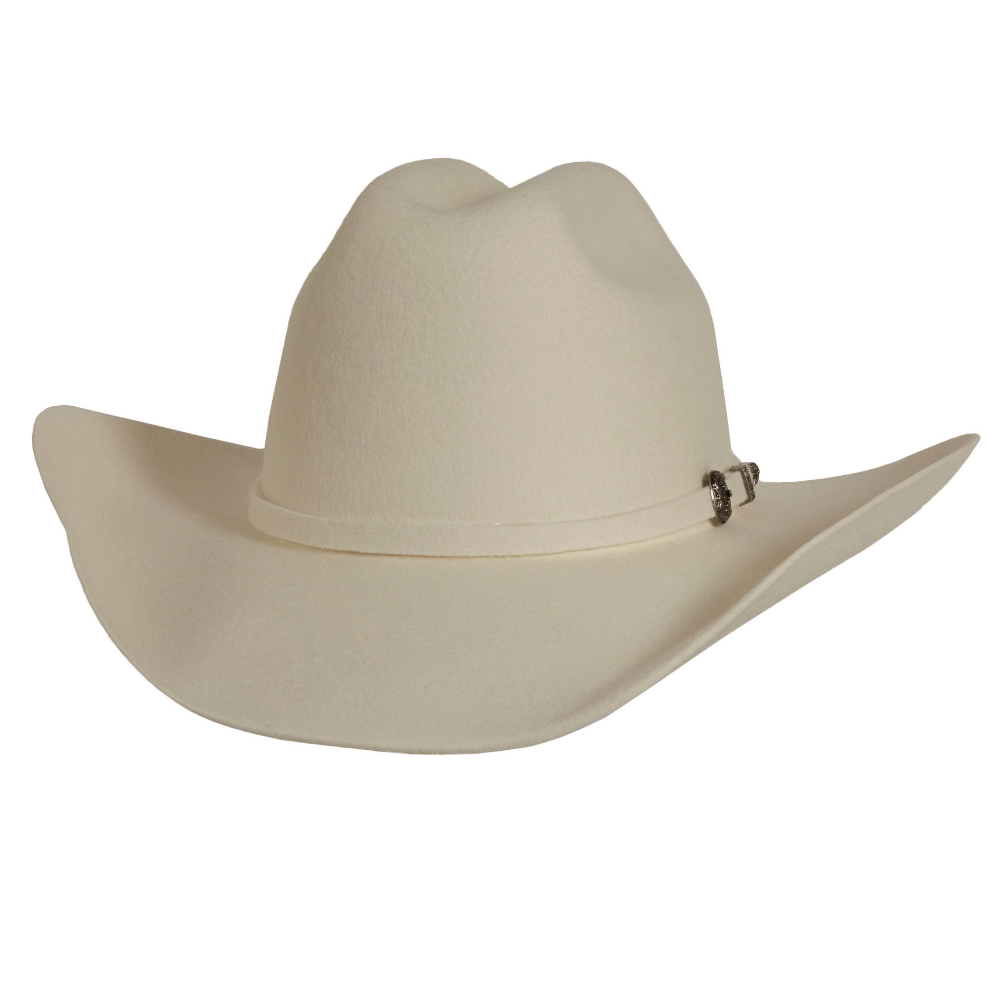 100% Wool Felt Western Cowboy Hat - Style Cattleman: Black / SM