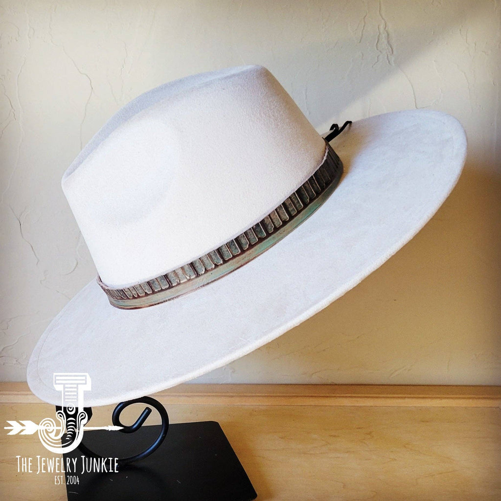 Turquoise Navajo Embossed Leather Hat Band Only 950b: 1 Inch