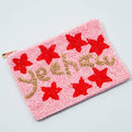 Yeehaw Stars Seed Beaded Coin Purse: MULTI