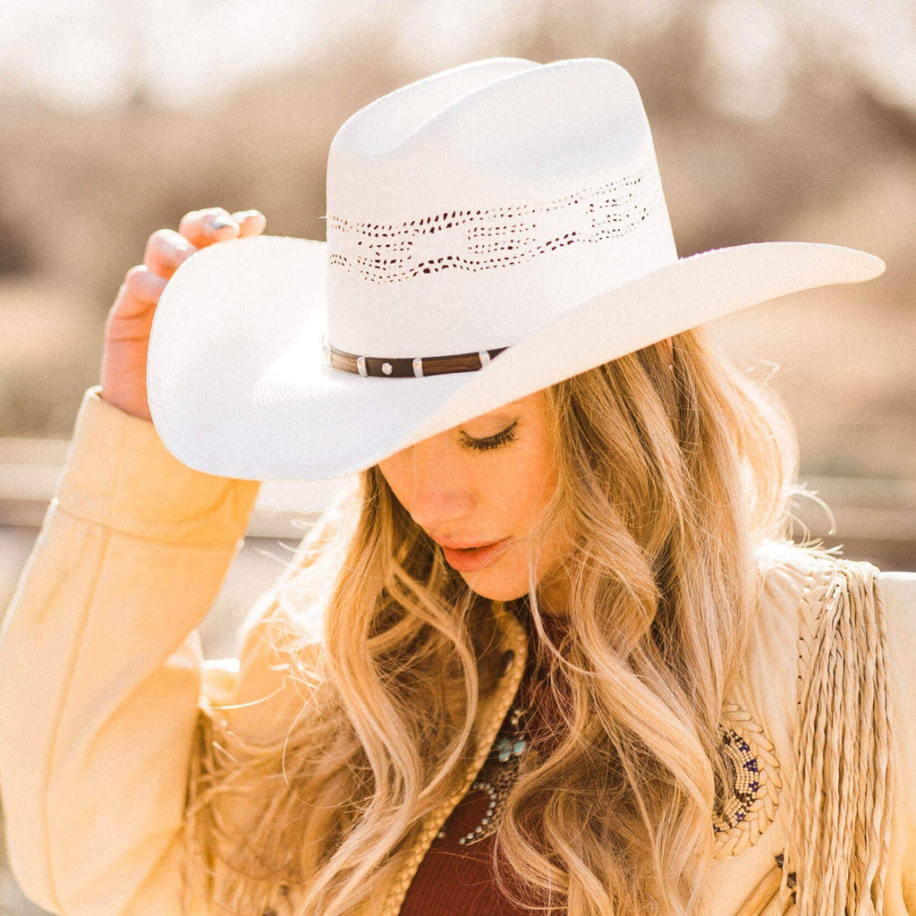 Bangora Straw Western Hat - Style Montana: Cream / SM