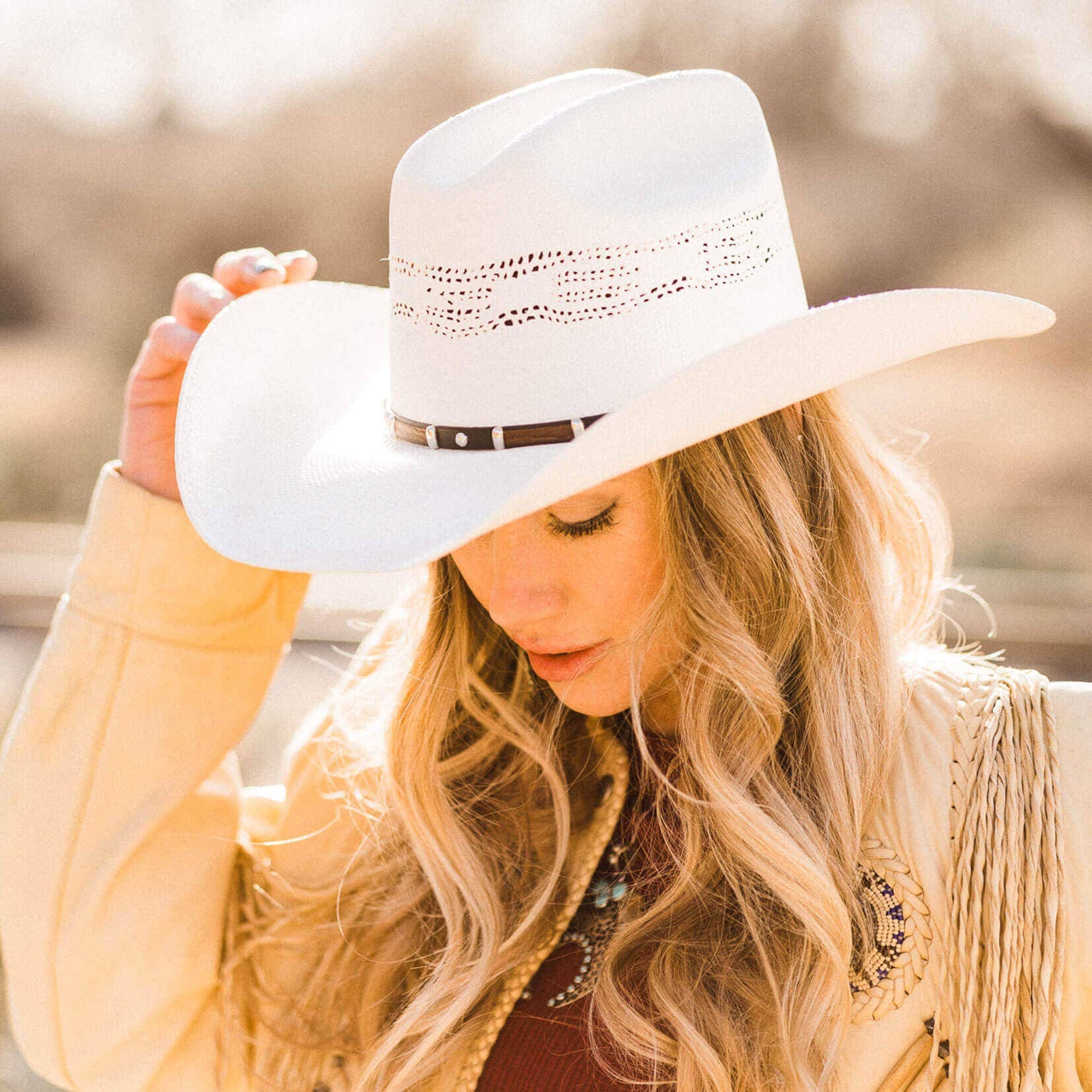 Bangora Straw Western Hat - Style Montana: Cream / SM