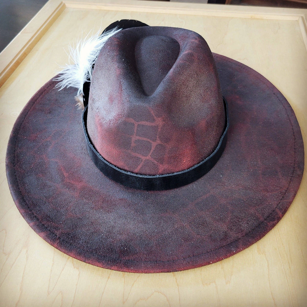 CUSTOM Hand-Painted Cowgirl Western Boho Hat A98
