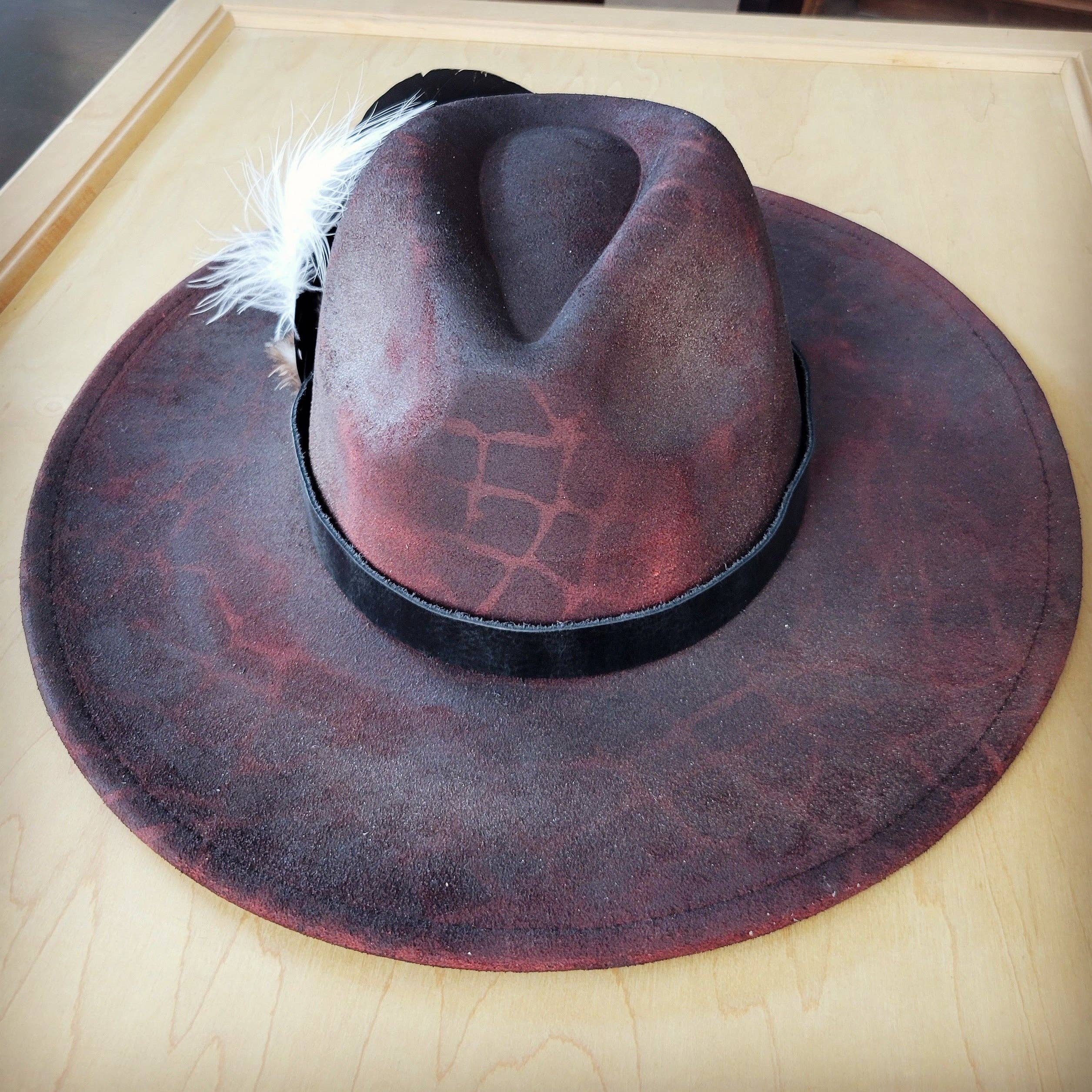 CUSTOM Hand-Painted Cowgirl Western Boho Hat A98