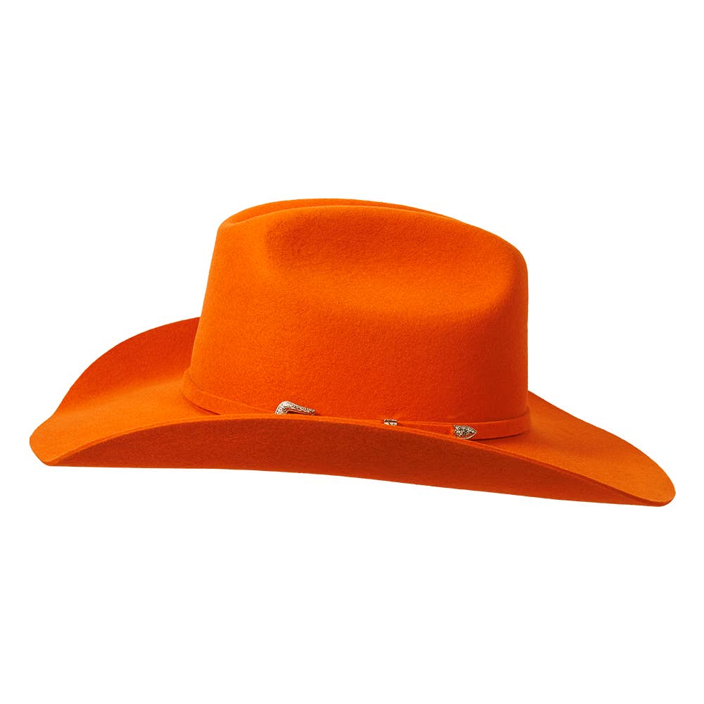 100% Wool Felt Western Cowboy Hat - Style Cattleman: Baby Blue / SM