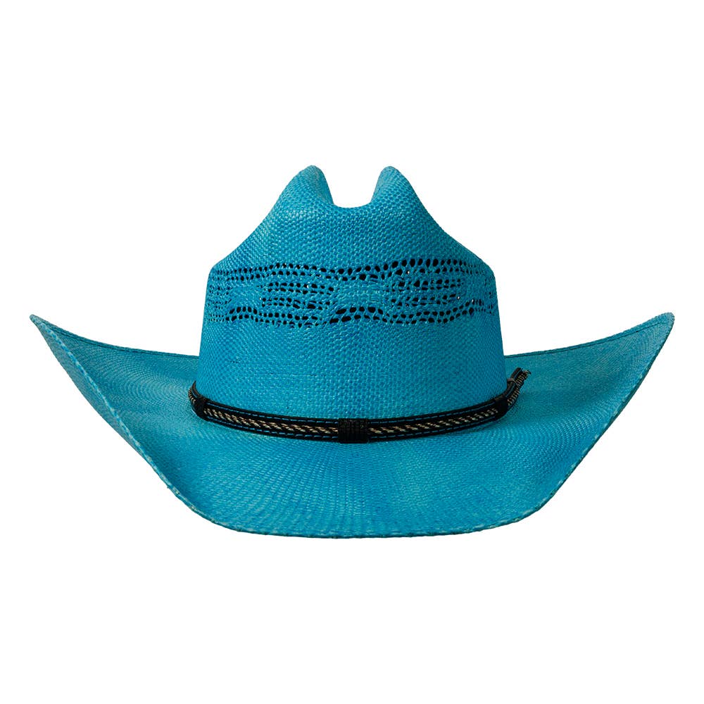 New Western Cowboy Straw Hat- Style American Maverick: Grey / SM
