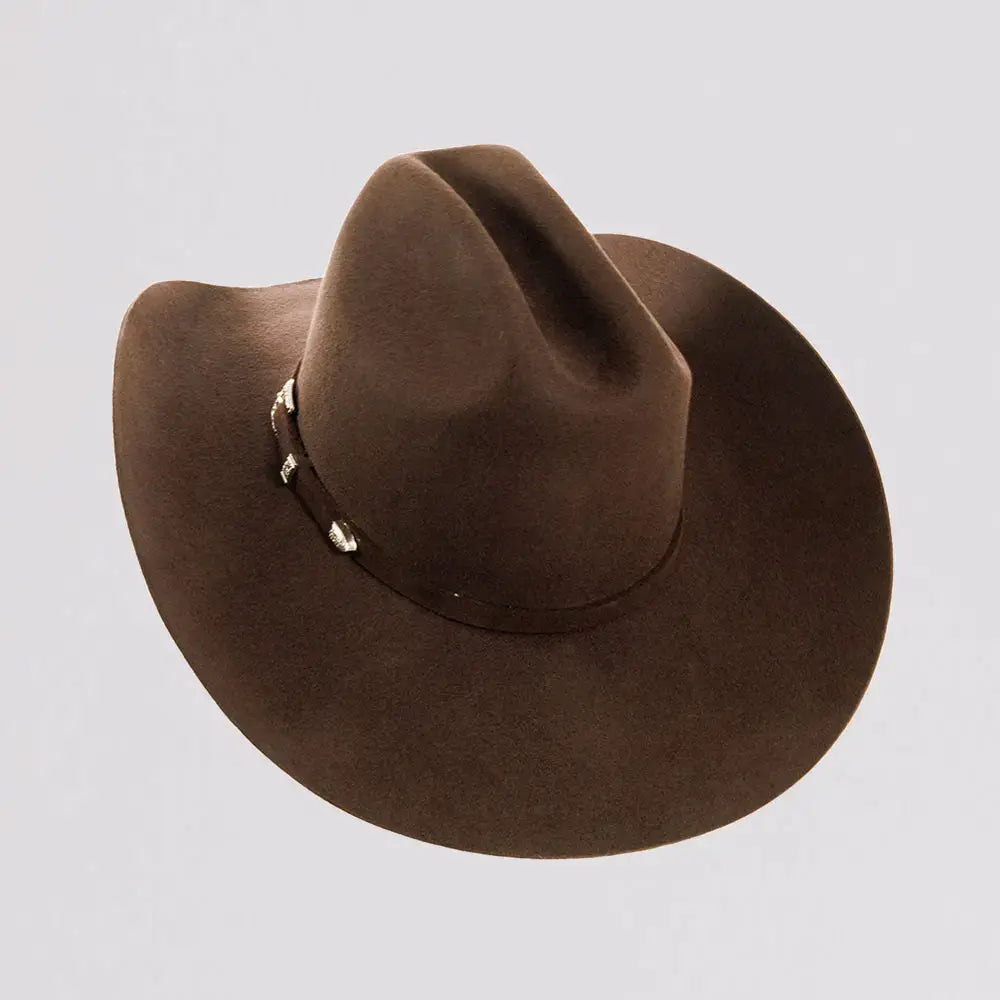 100% Wool Felt Western Cowboy Hat - Style Cattleman: Navy / SM