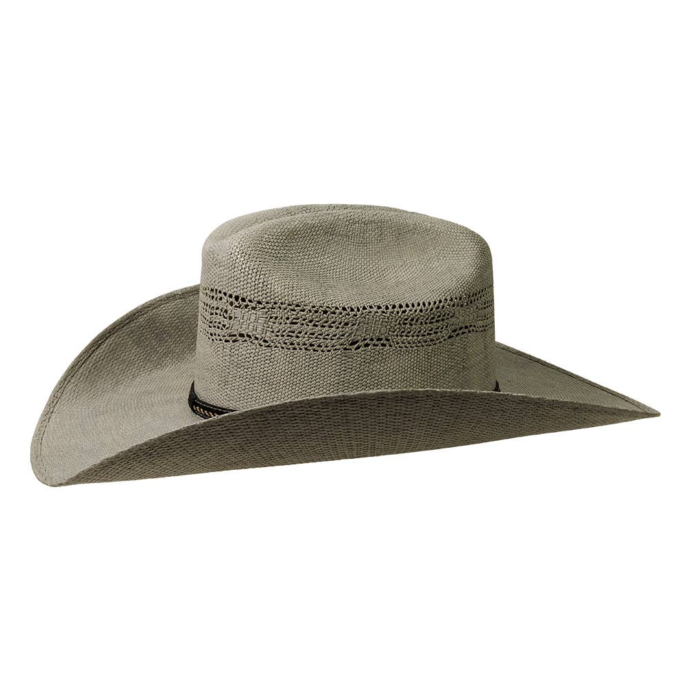New Western Cowboy Straw Hat- Style American Maverick: Grey / SM