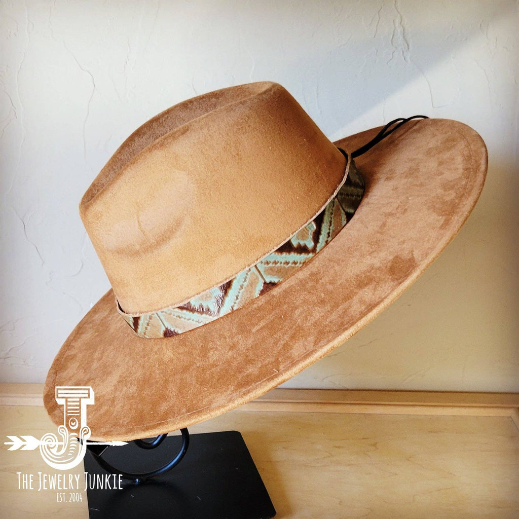 Turquoise Navajo Embossed Leather Hat Band Only 950b: 1 Inch