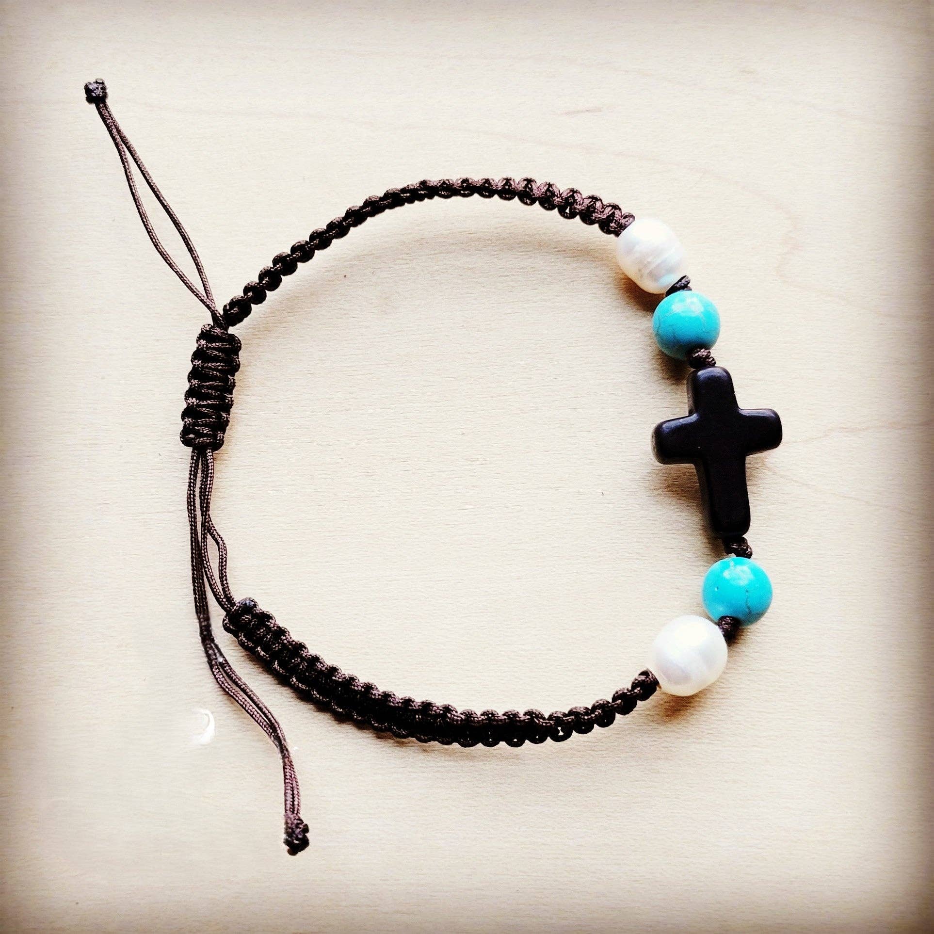 Woven Adjustments Turquoise Braided Bracelet