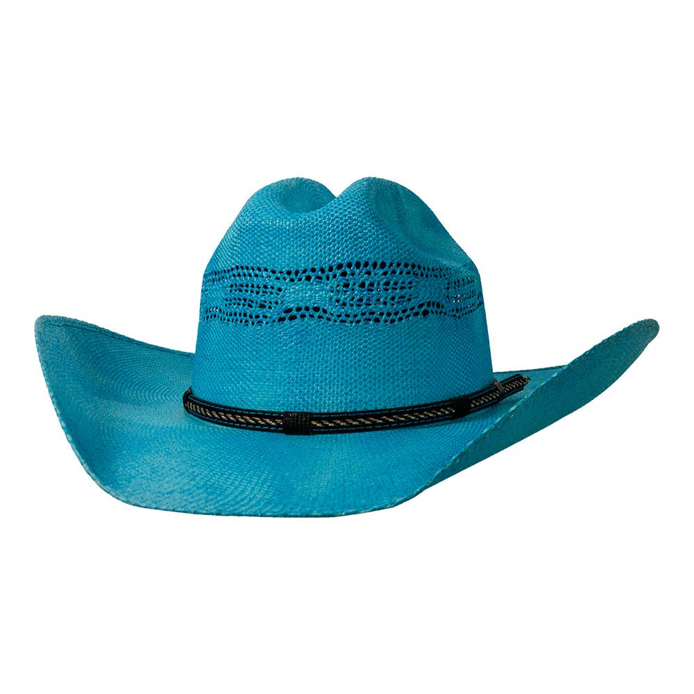New Western Cowboy Straw Hat- Style American Maverick: Grey / SM