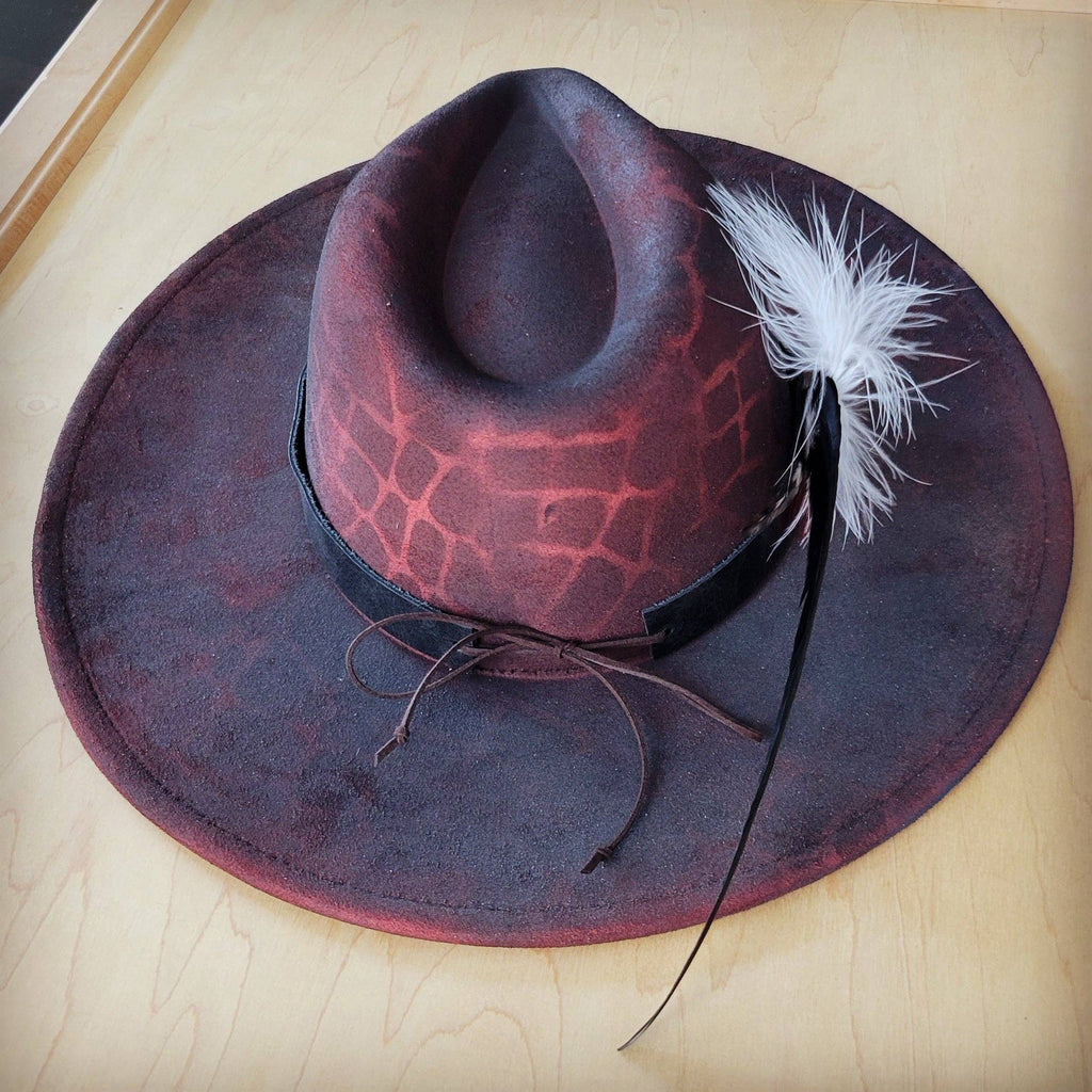 CUSTOM Hand-Painted Cowgirl Western Boho Hat A98